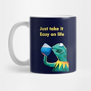 Frog Drinking Coffee Mug